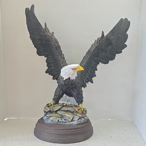 Regal Eagle Figurine - Black, White, and Brown